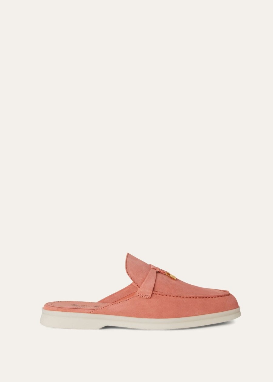 babouche charms walk loafer suède geitenleer sorbetroze