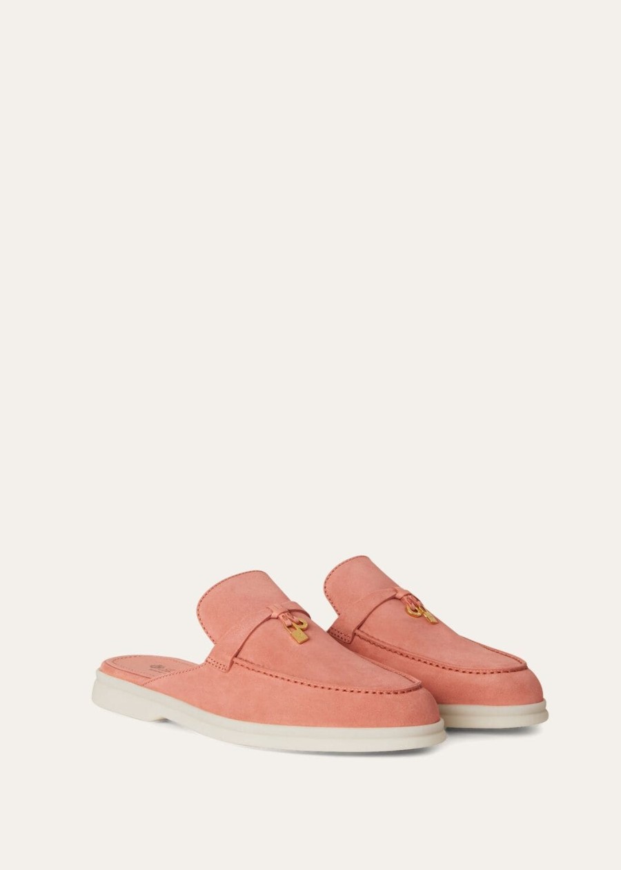 babouche charms walk loafer suède geitenleer sorbetroze