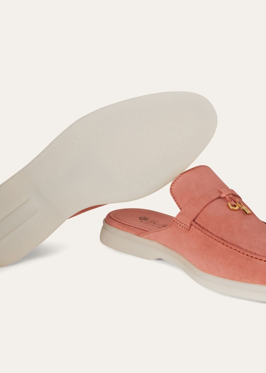 babouche charms walk loafer suède geitenleer sorbetroze
