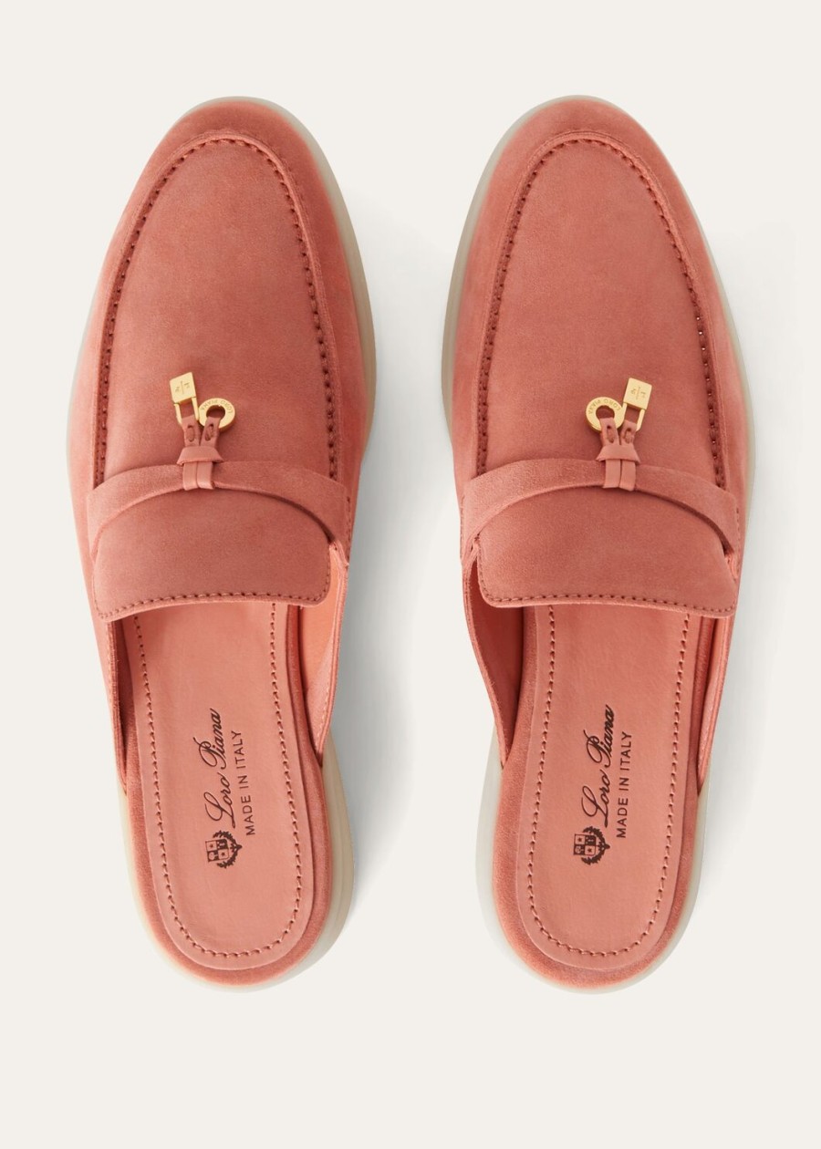 babouche charms walk loafer suède geitenleer sorbetroze