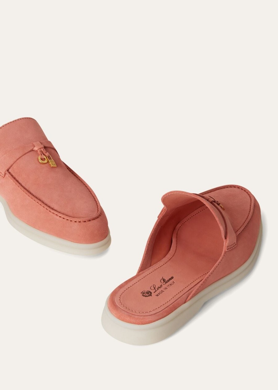 babouche charms walk loafer suède geitenleer sorbetroze
