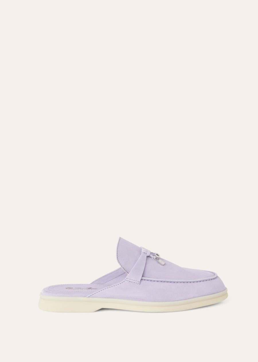 babouche charms walk loafer suède geitenleer lila wagasa