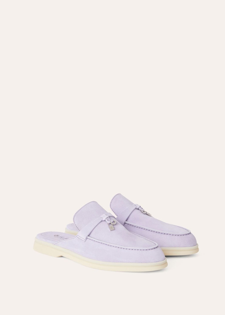 babouche charms walk loafer suède geitenleer lila wagasa