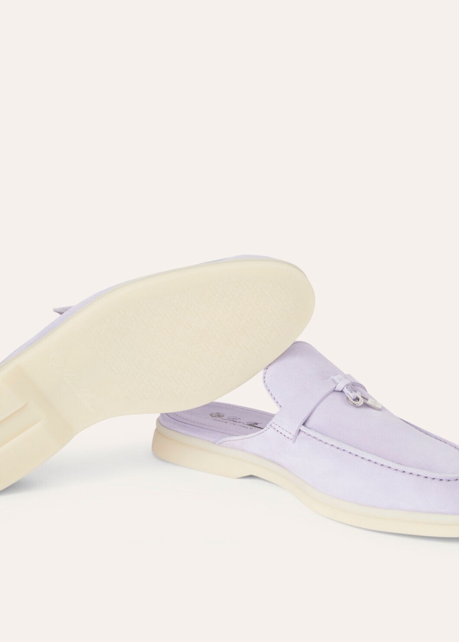 babouche charms walk loafer suède geitenleer lila wagasa