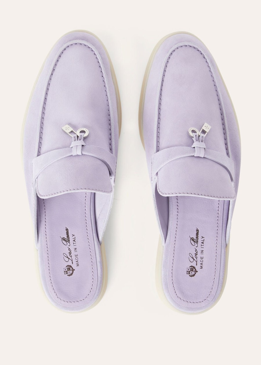 babouche charms walk loafer suède geitenleer lila wagasa