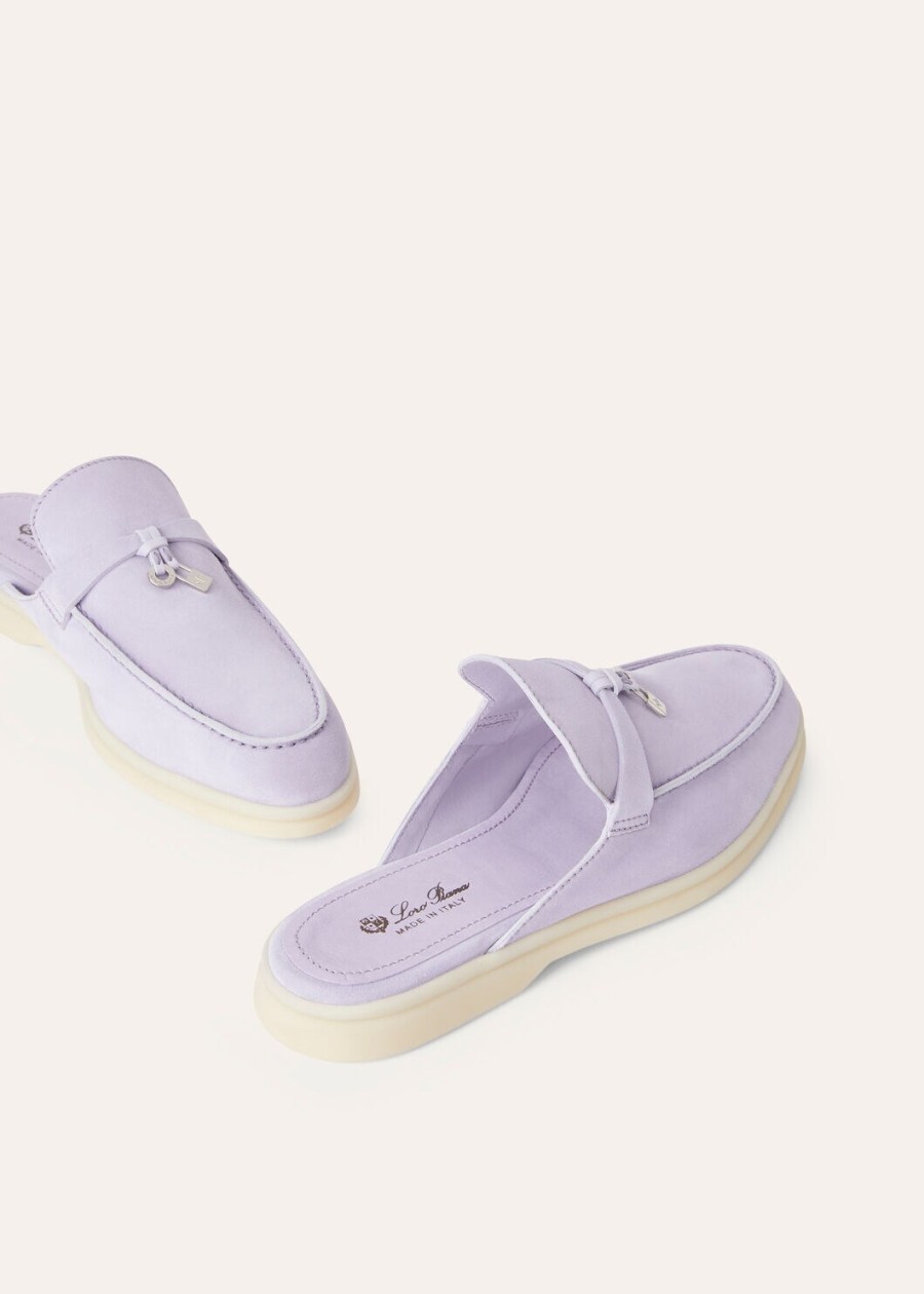 babouche charms walk loafer suède geitenleer lila wagasa