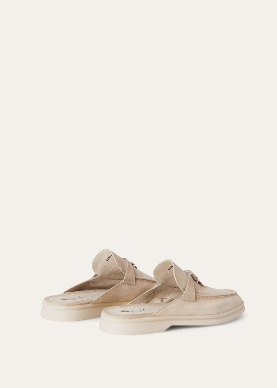 babouche charms walk loafers van suède en geitenleer