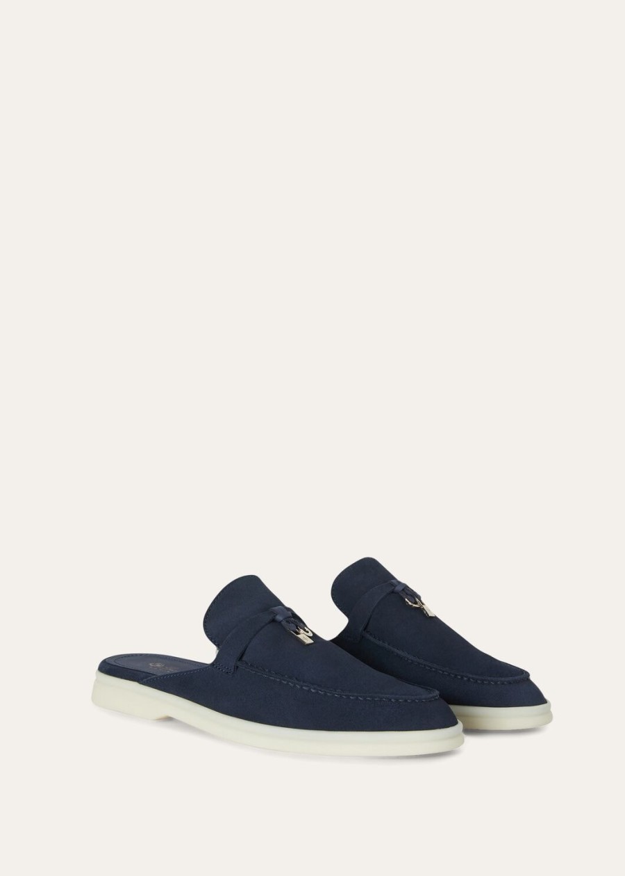 babouche charms walk loafer suede suede capra argo blue melange