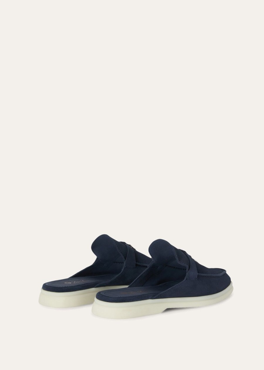 babouche charms walk loafer suede suede capra argo blue melange