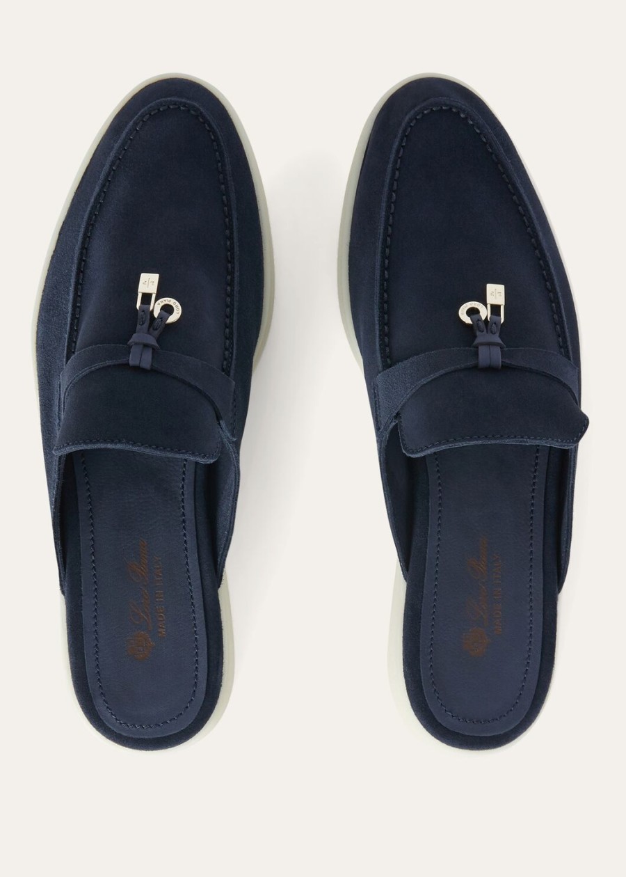 babouche charms walk loafer suede suede capra argo blue melange