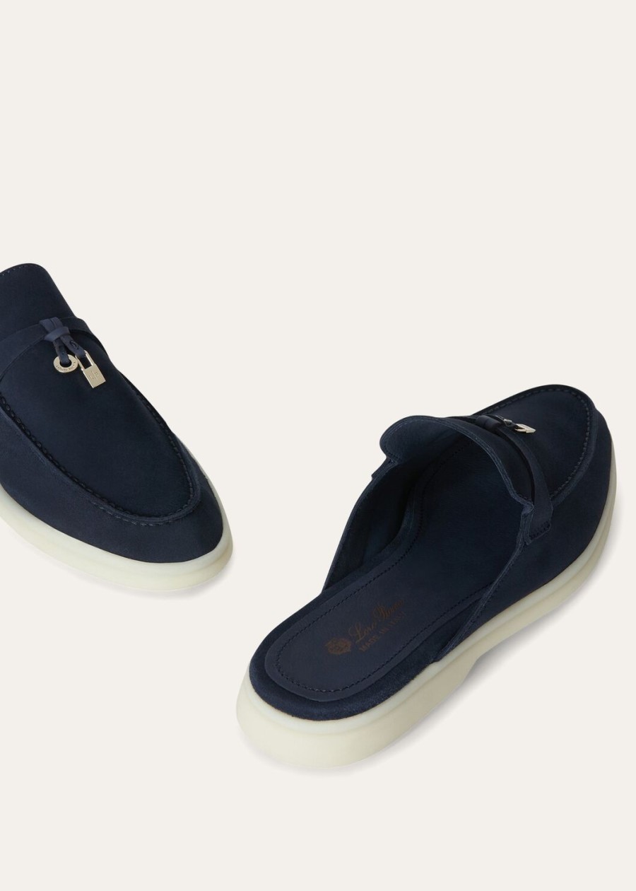 babouche charms walk loafer suede suede capra argo blue melange