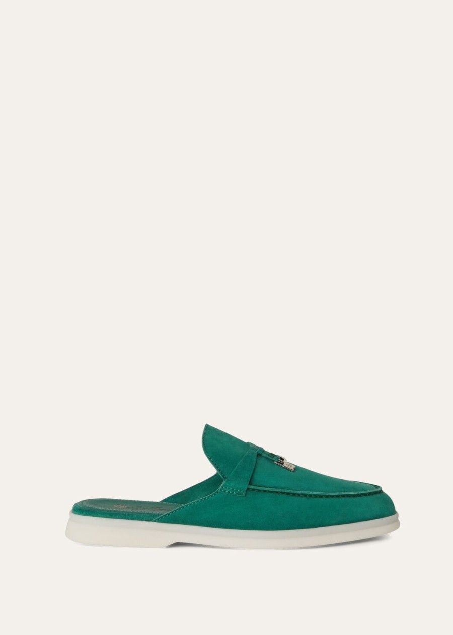 babouche charms walk loafer suède geitenleer bosbladeren