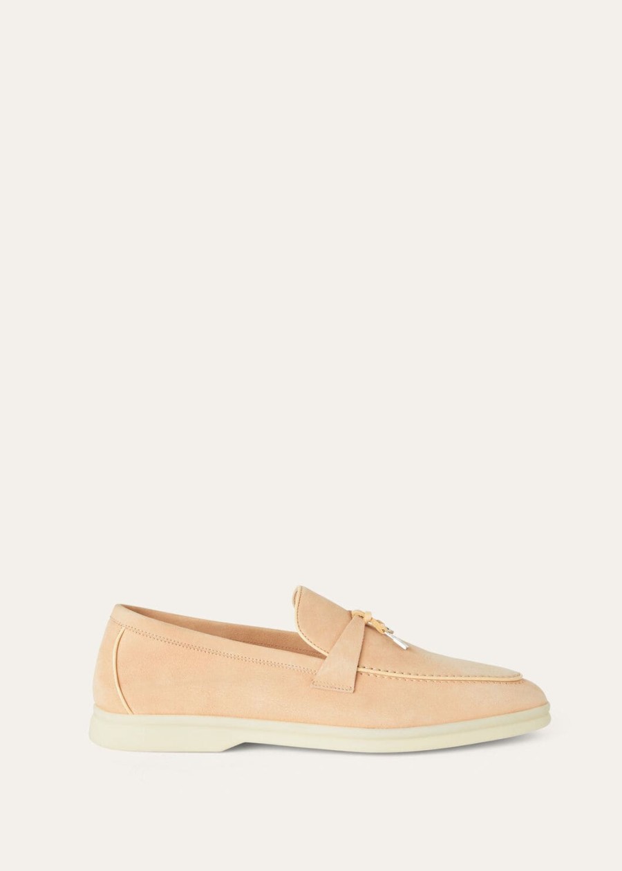summer charms walk loafer roze geitenleer suède reef