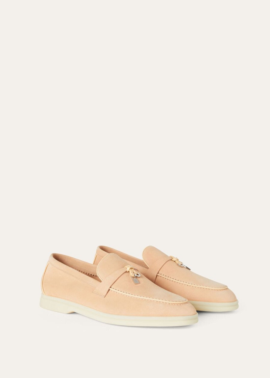 summer charms walk loafer roze geitenleer suède reef
