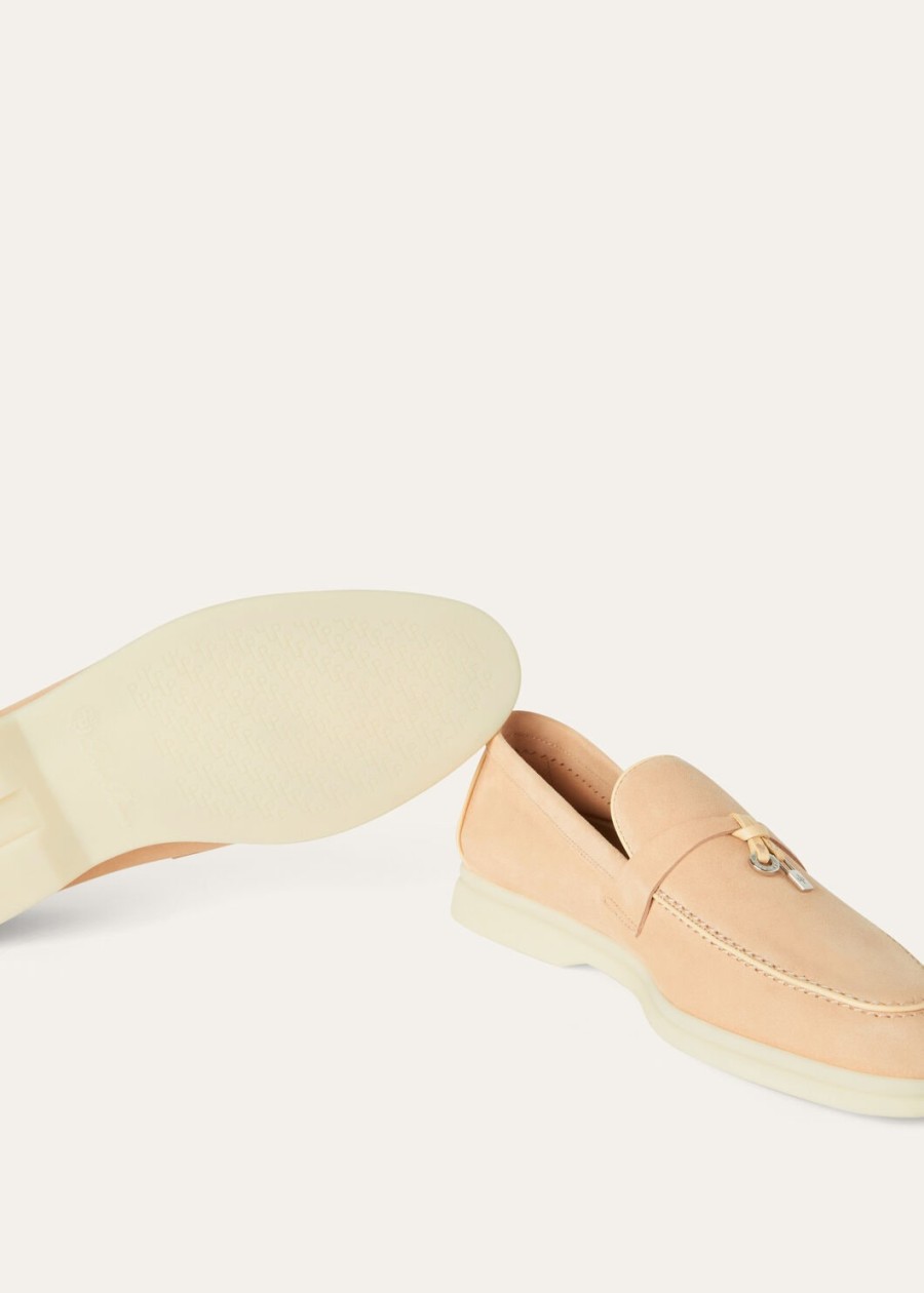 summer charms walk loafer roze geitenleer suède reef