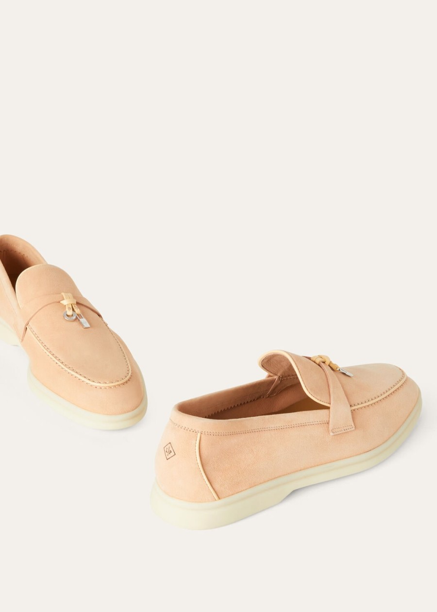 summer charms walk loafer roze geitenleer suède reef