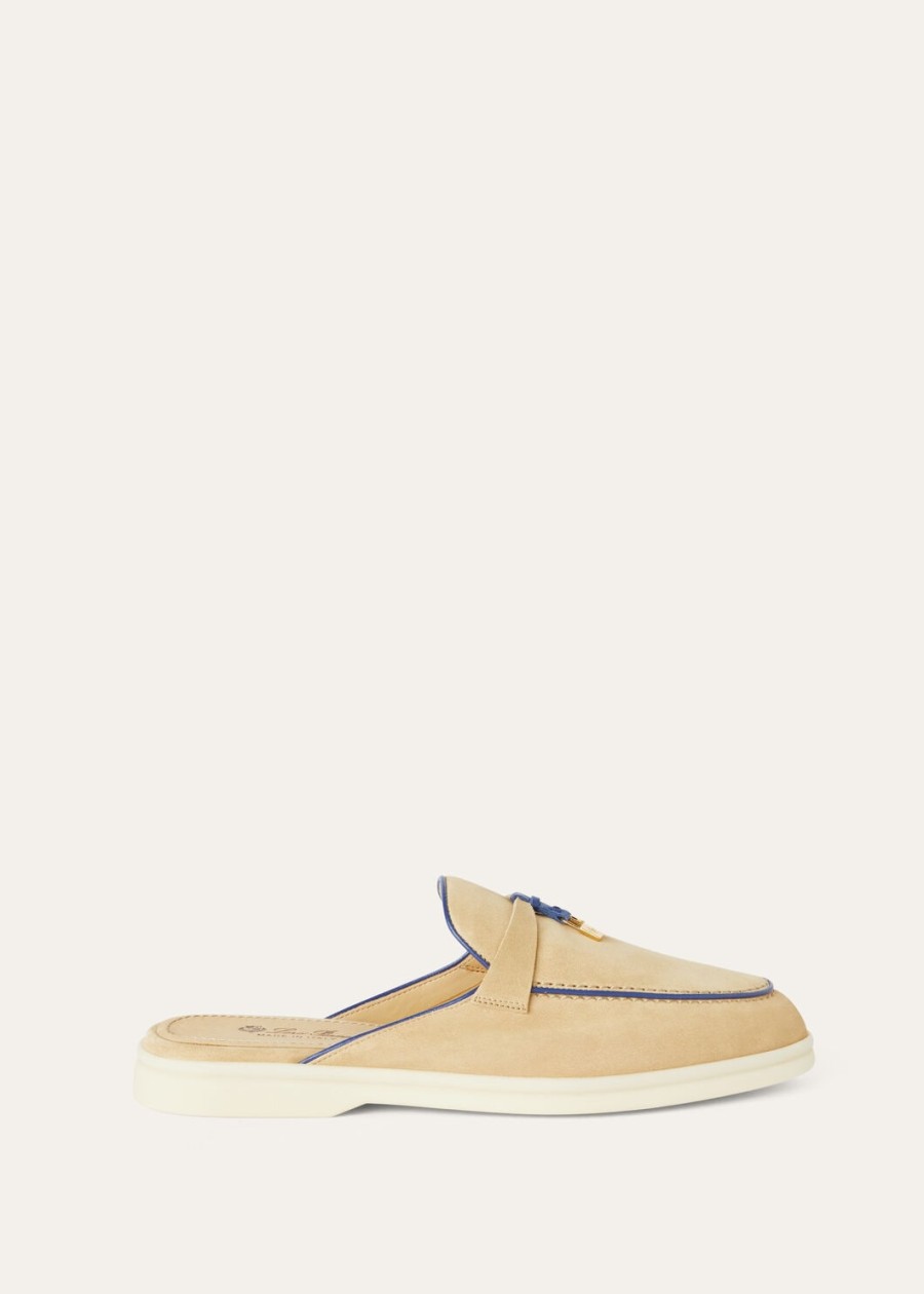 charms walk babouche loafer suède geitenleer hinoki hout