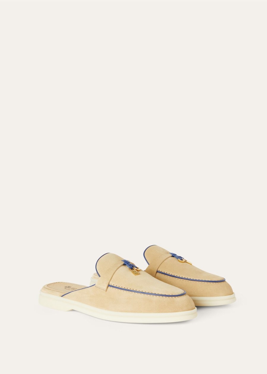 charms walk babouche loafer suède geitenleer hinoki hout