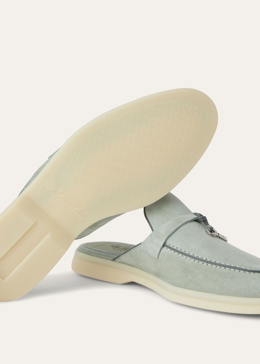 charms walk babouche loafer suède leer geitenleer eucalyptus
