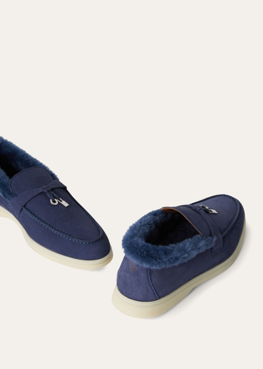 summer charms walk loafers suède middernachtblauw