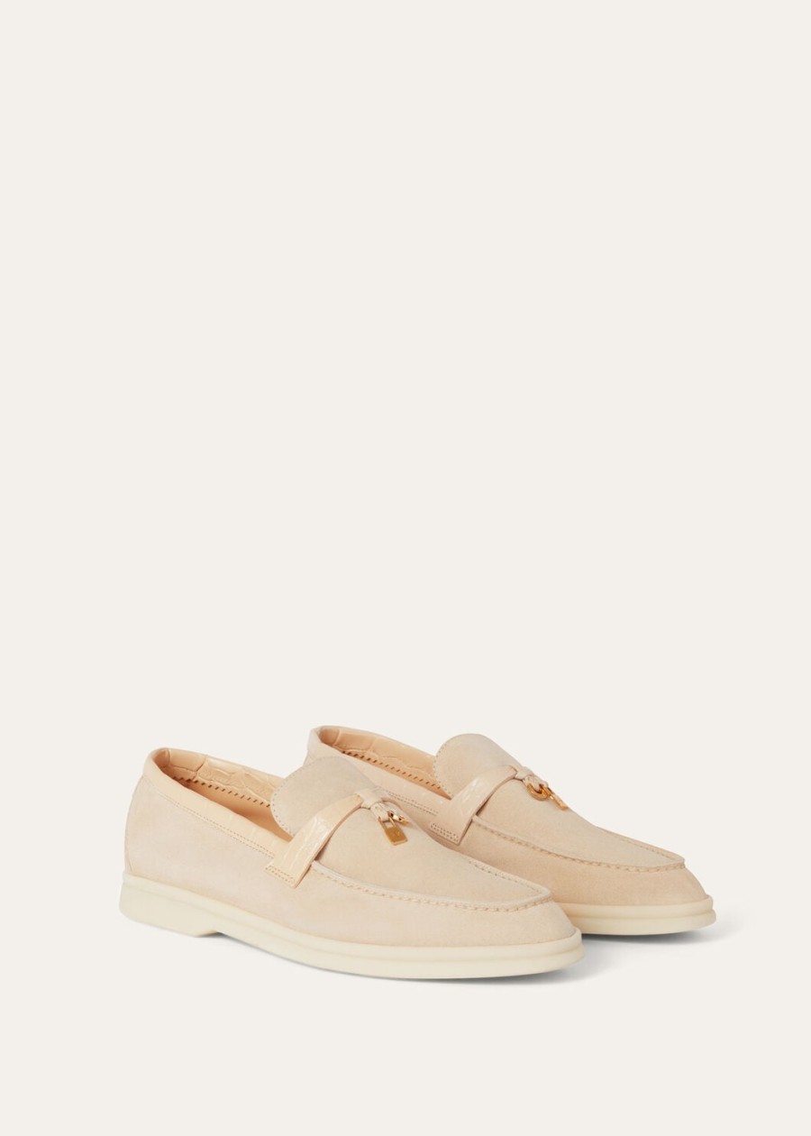 summer charms walk loafers suède licht mastiek