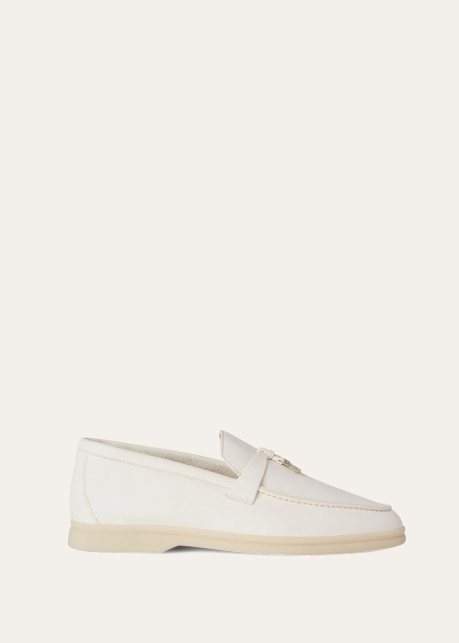 summer charms walk loafers van hertenleer in wit