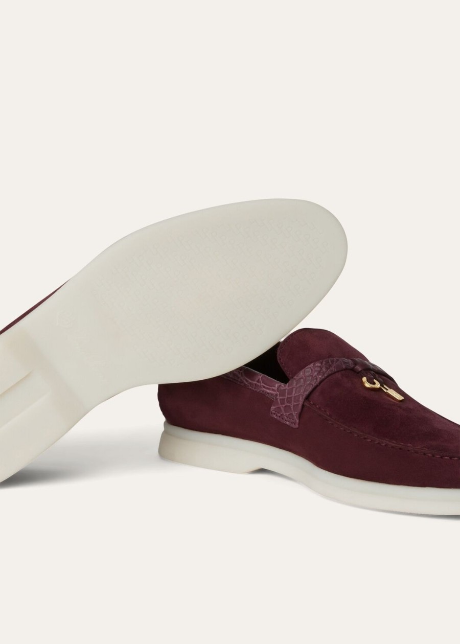 summer charms walk loafers suede wild plum