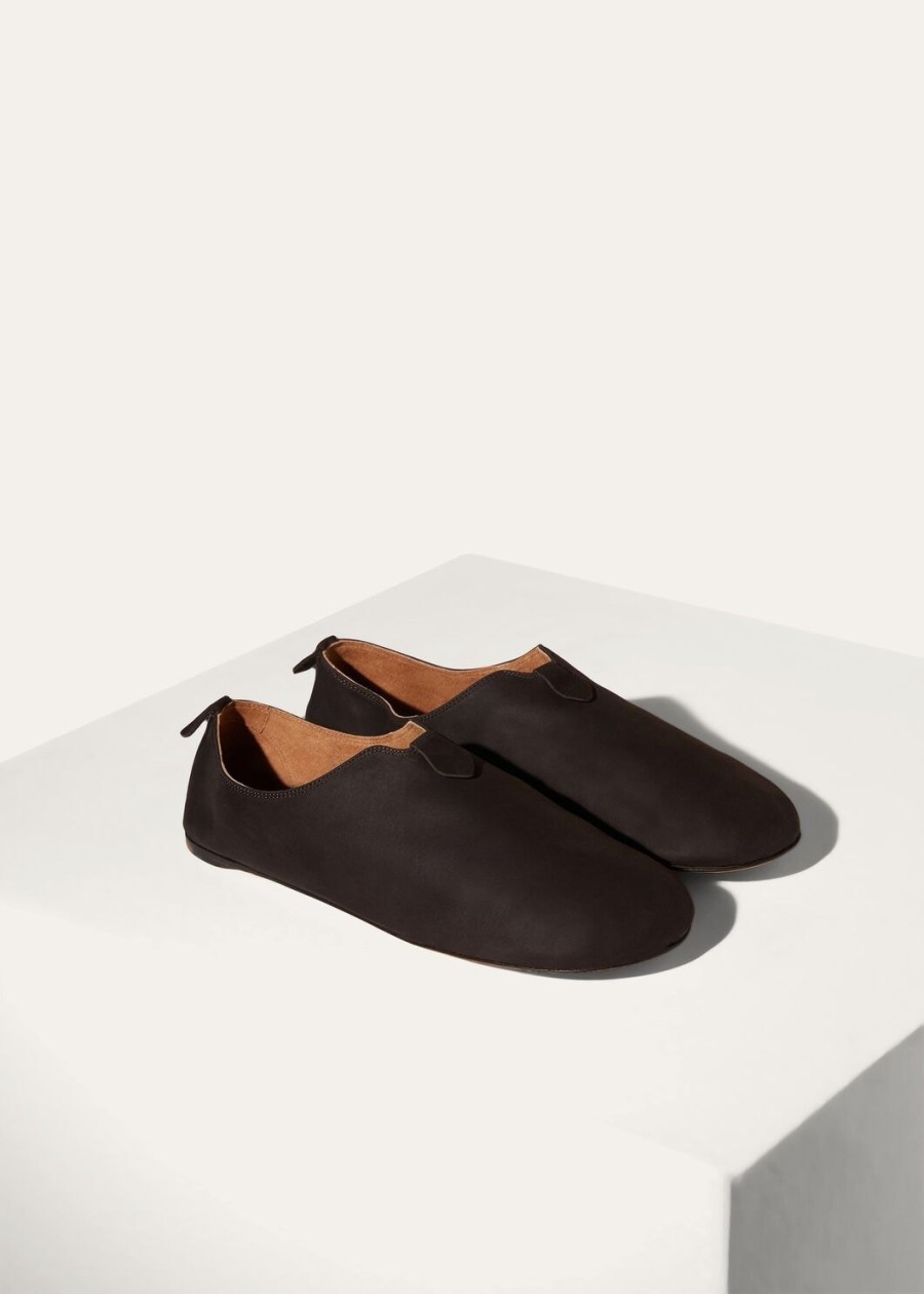 floaty loafers van chocoladebruin kalfsleer