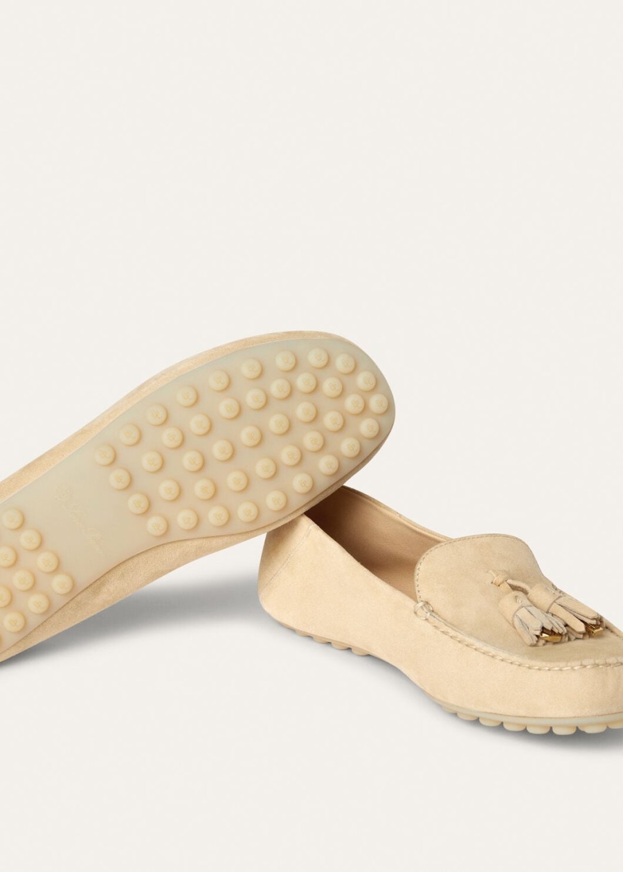 melonpan dot sole walk loafers van geitenleer