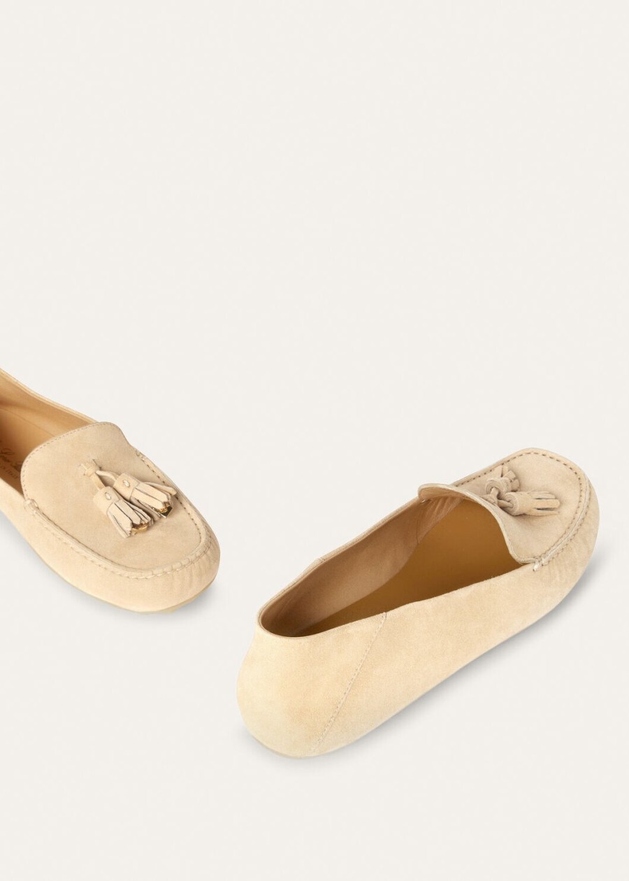 melonpan dot sole walk loafers van geitenleer