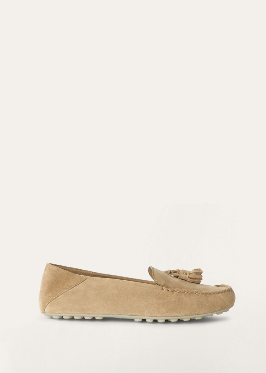 dot sole walk loafer geiten suède cashewnotenboter