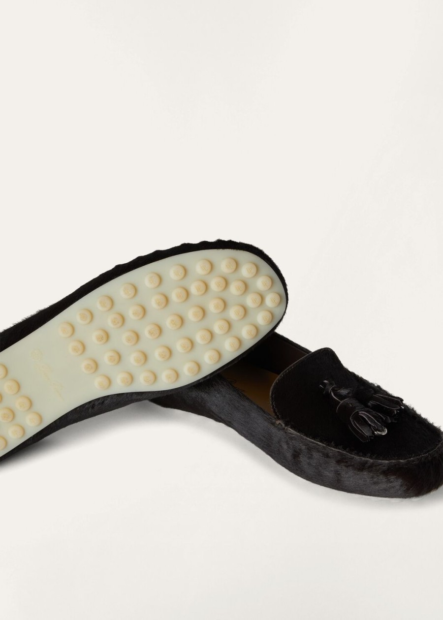 dot sole walk loafers van kalfsleer chocoladebruin