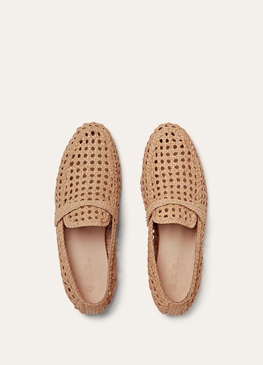 leon loafers van geitenleer naturel licht camelkleurig.