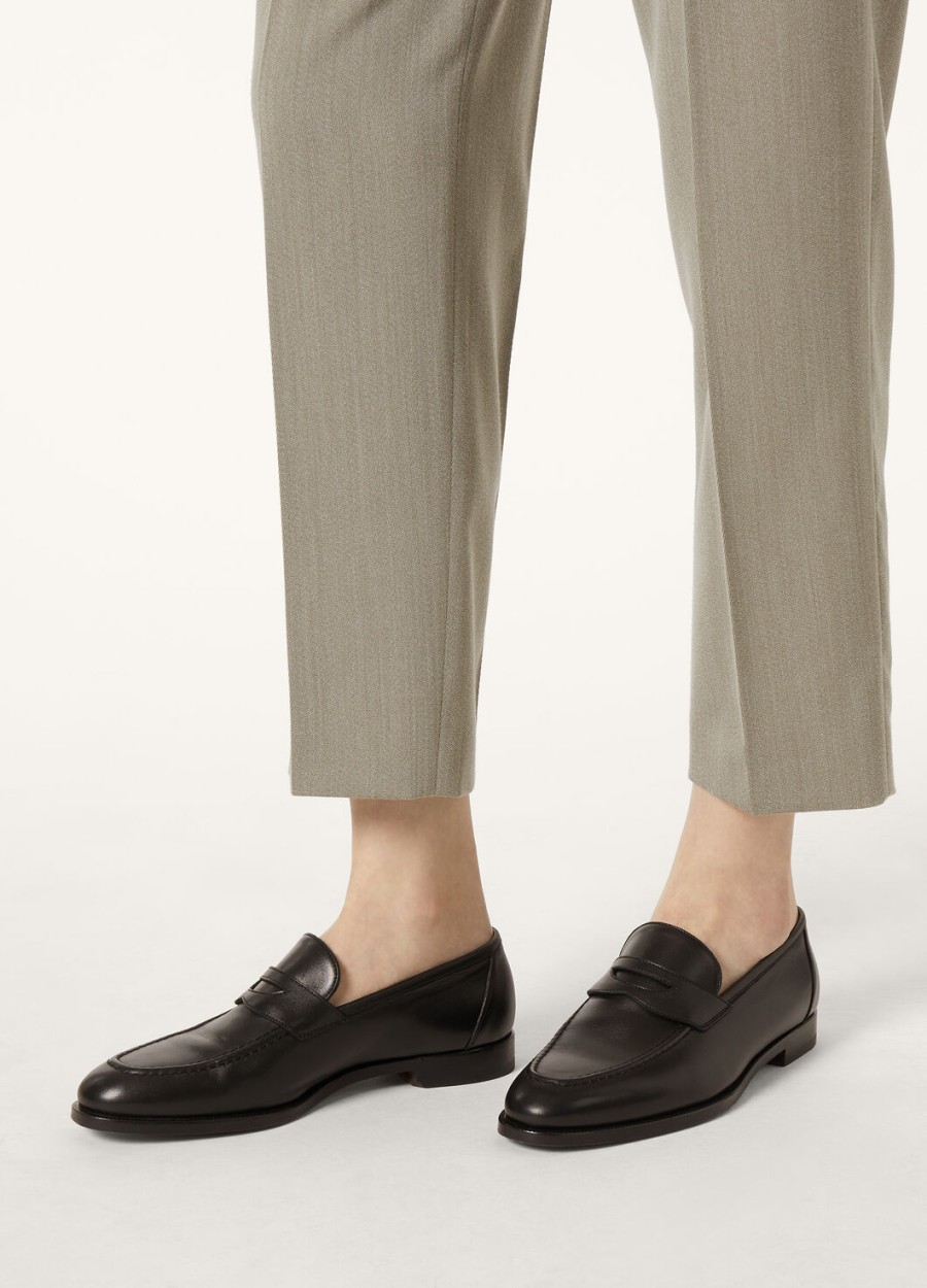 sergio loafers van zwart kalfsleer