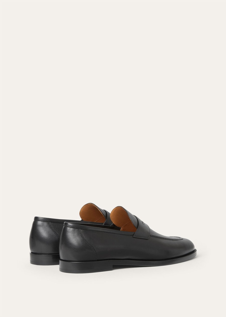 sergio loafers van zwart kalfsleer