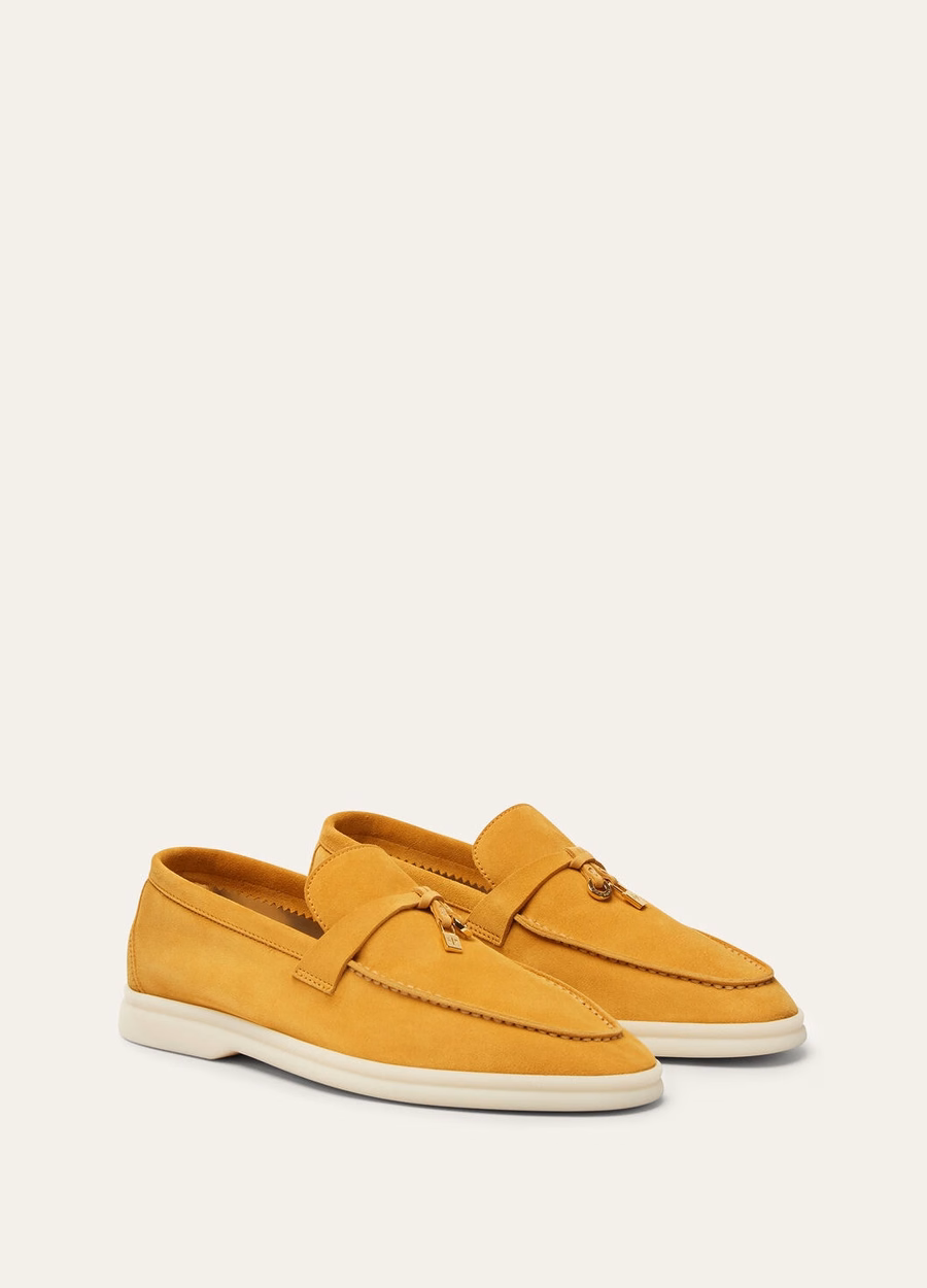 Summer Charms Walk Loafers Suède Saffraan Thee