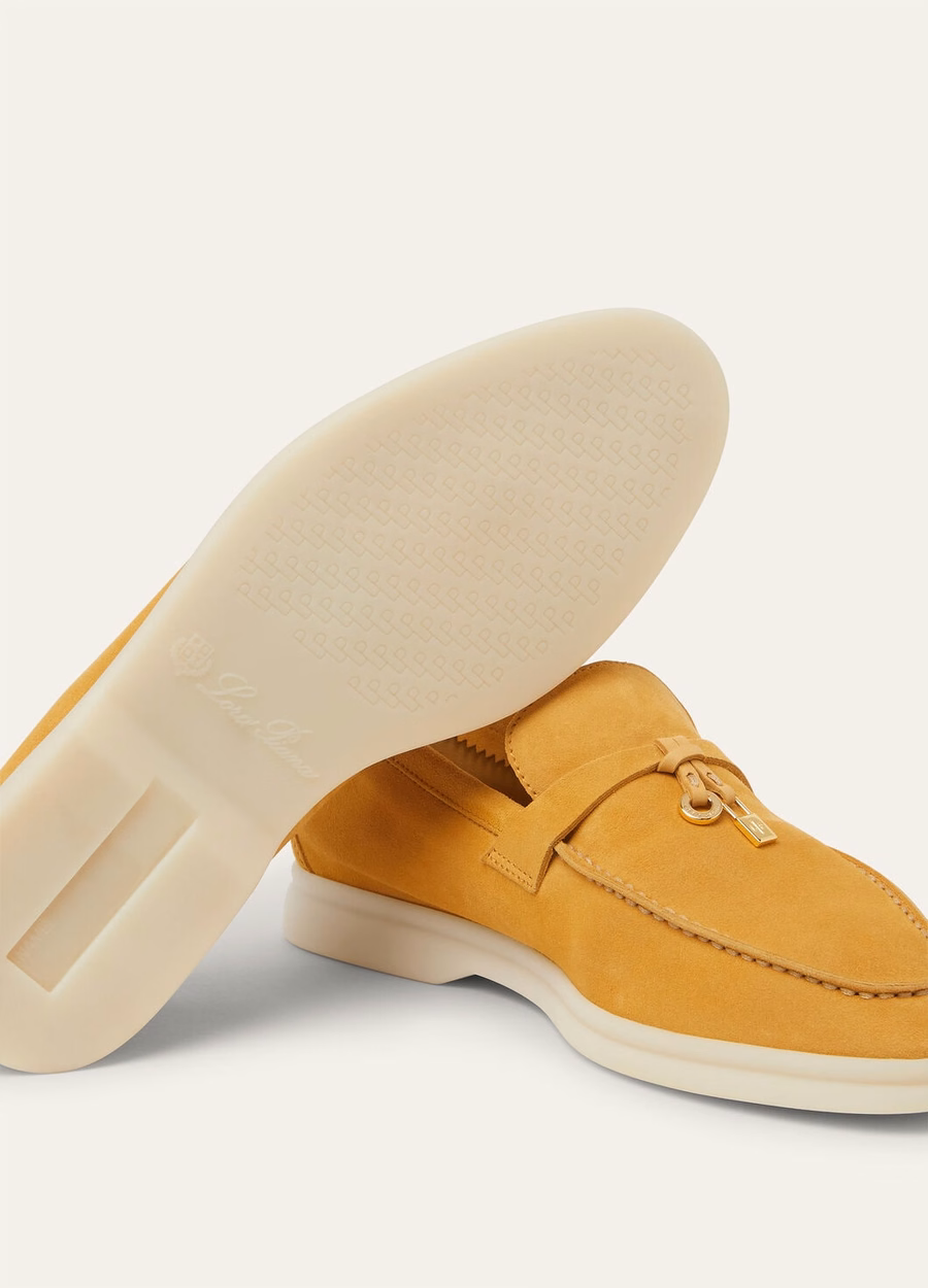 Summer Charms Walk Loafers Suède Saffraan Thee