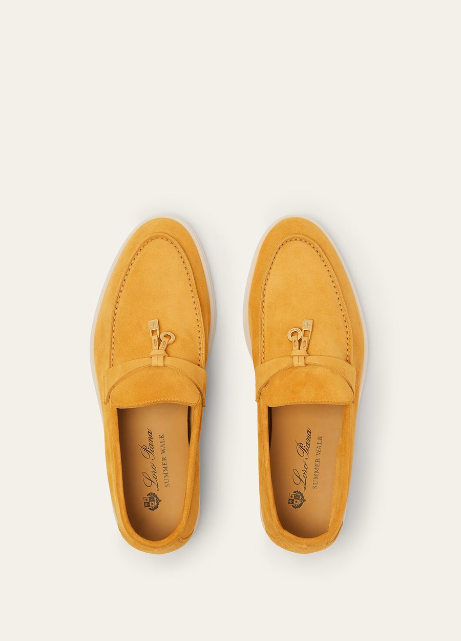 Summer Charms Walk Loafers Suède Saffraan Thee