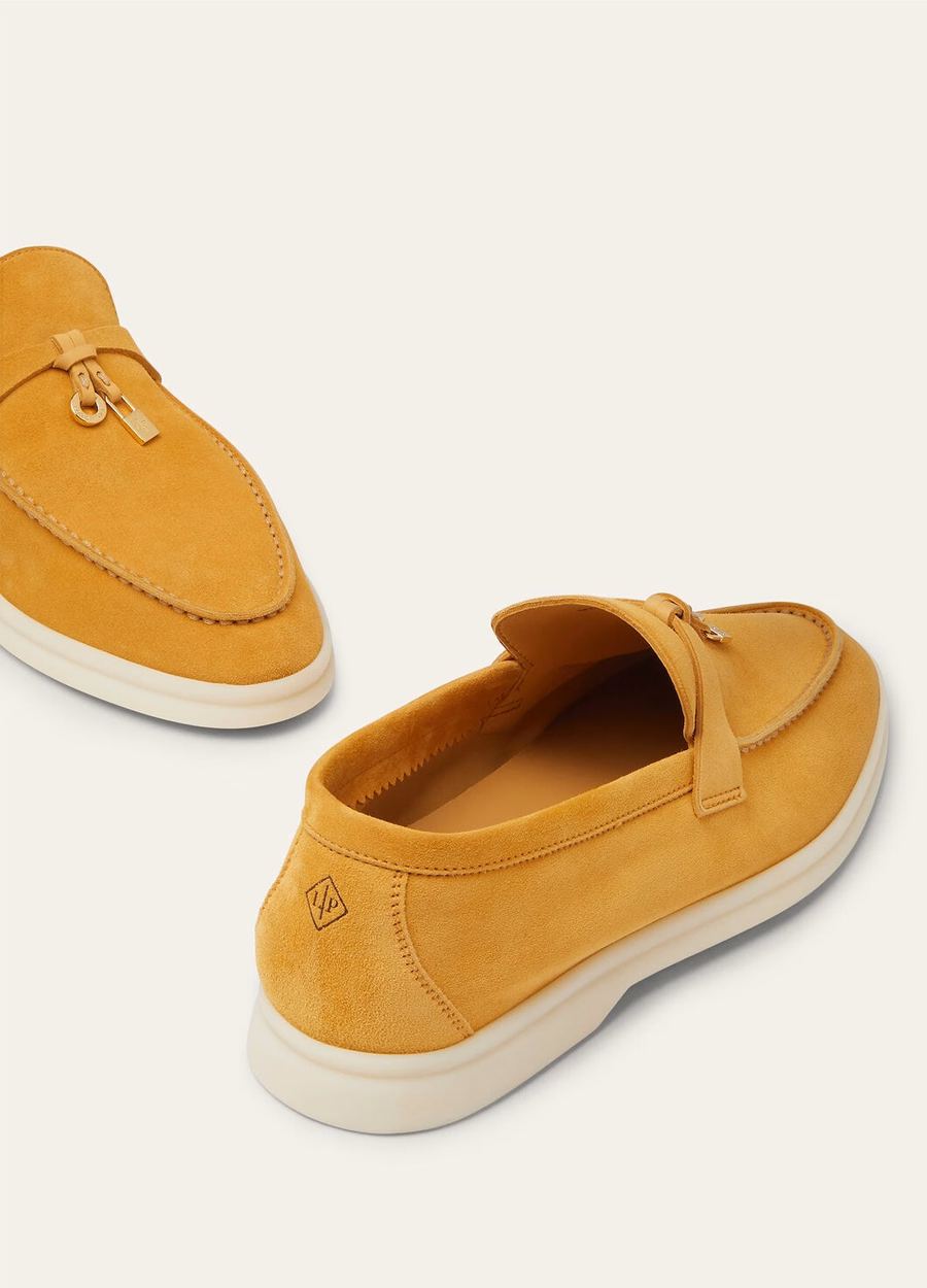 Summer Charms Walk Loafers Suède Saffraan Thee