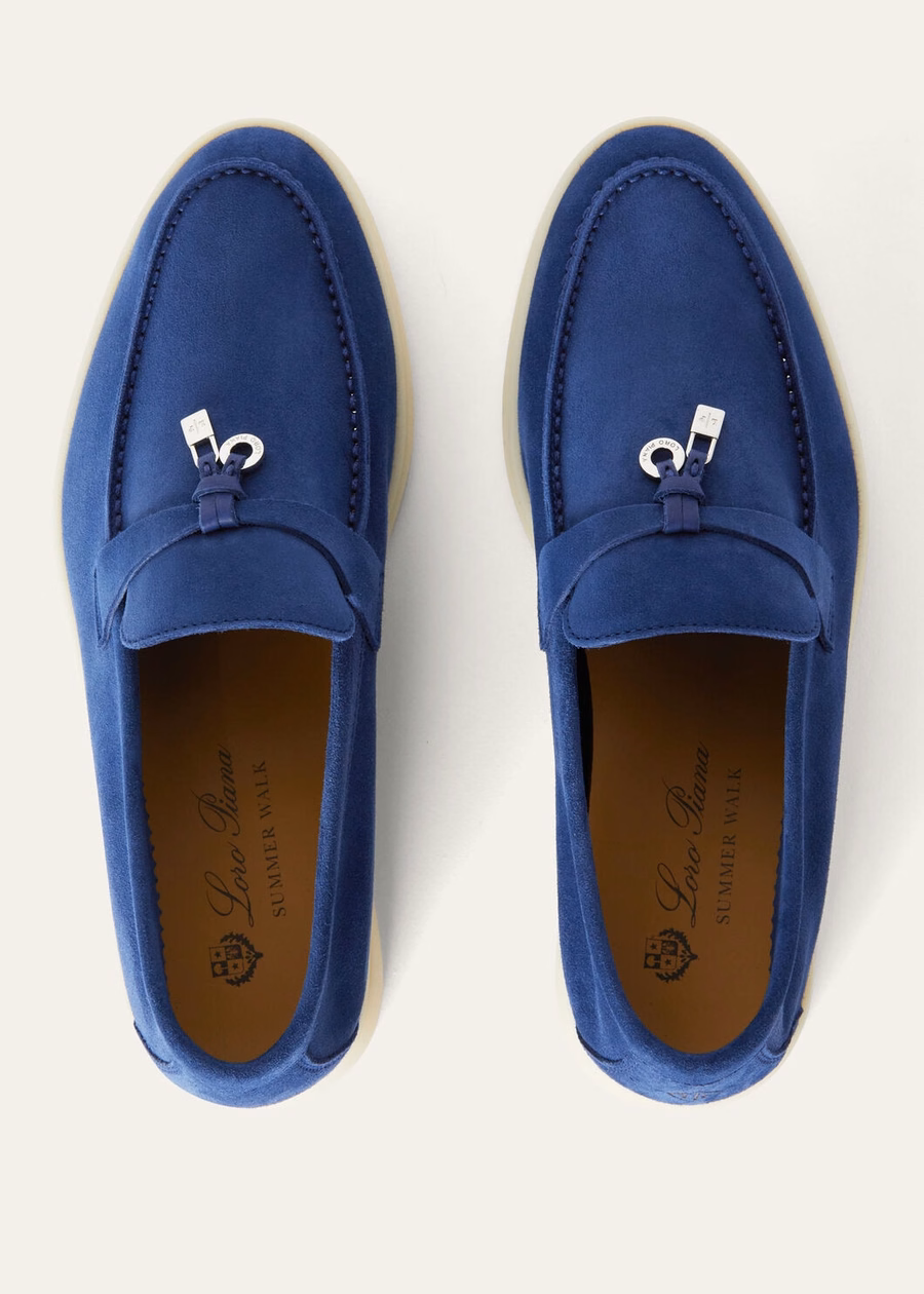 Summer Charms Walk Loafer Suède Blauw Fluoriet