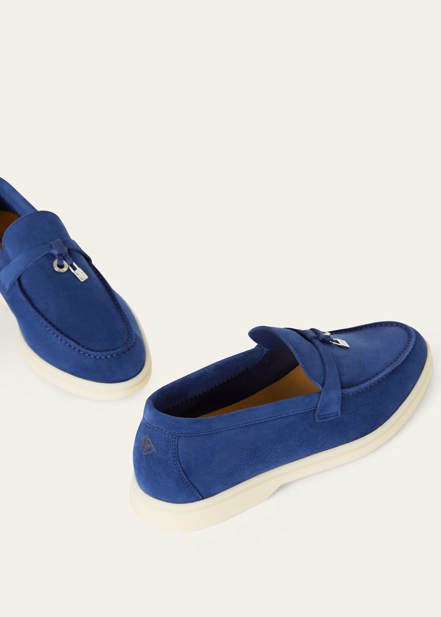 Summer Charms Walk Loafer Suède Blauw Fluoriet