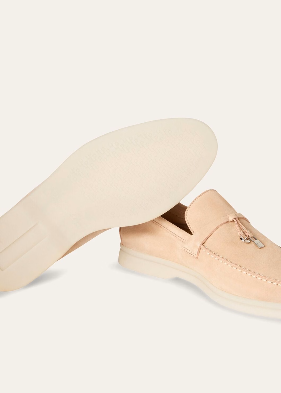 Summer Charms Walk Loafers Suède Roze Zand