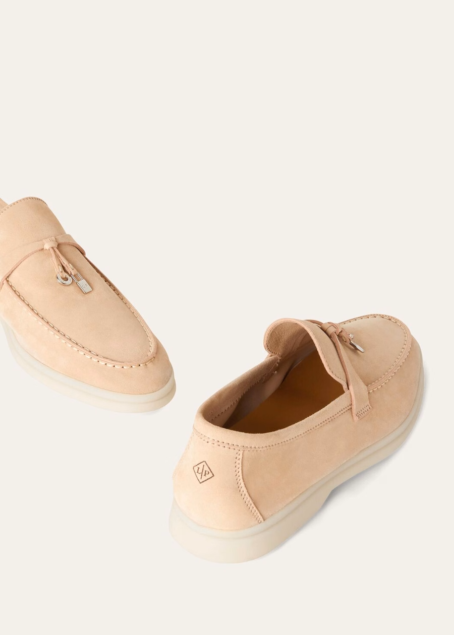 Summer Charms Walk Loafers Suède Roze Zand