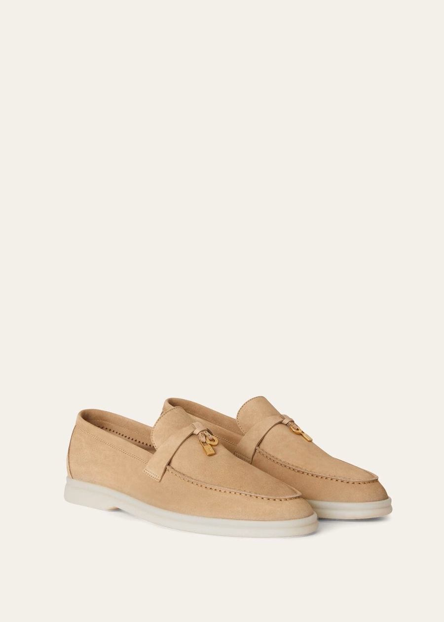 Summer Charms Walk Loafer Suede Sandstone