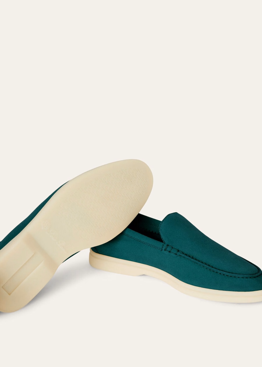 Summer Walk loafers van suède in Agano-groen