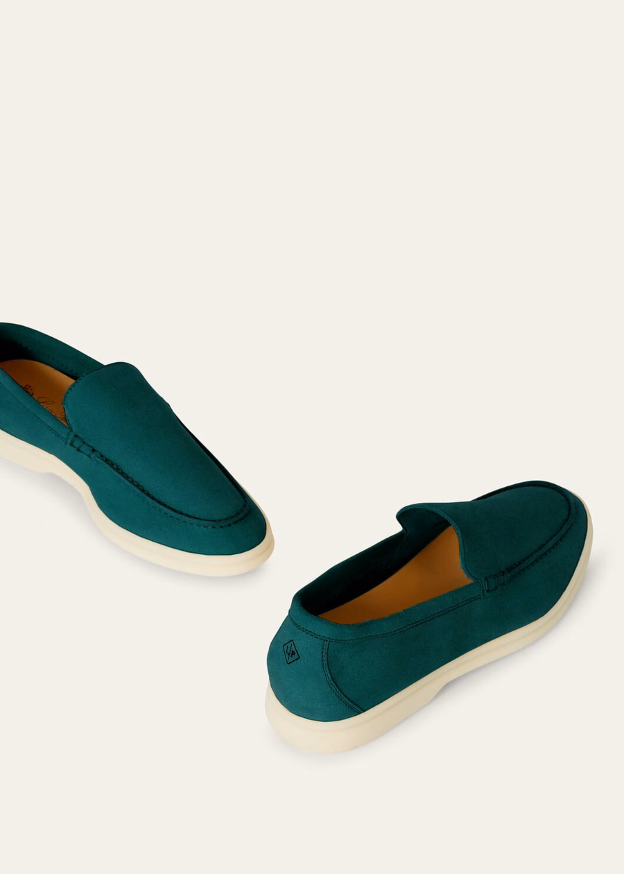 Summer Walk loafers van suède in Agano-groen