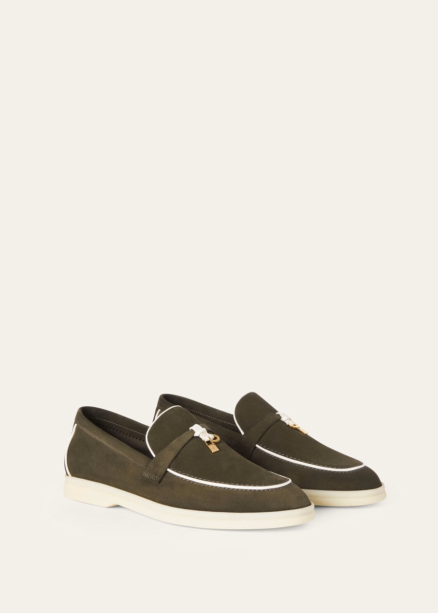 Summer Charms Walk Loafers Suède leer Geitenleer Siciliaans geitenleer