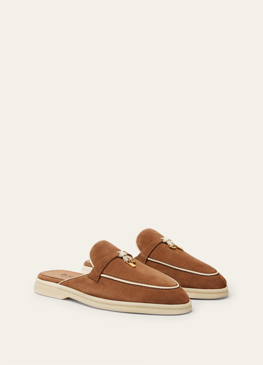 Charms Walk Babouche Loafer Suède Geitenleer Mole