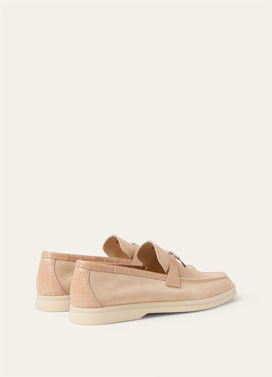 Summer Charms Walk Loafers Suede Himalaya Rose