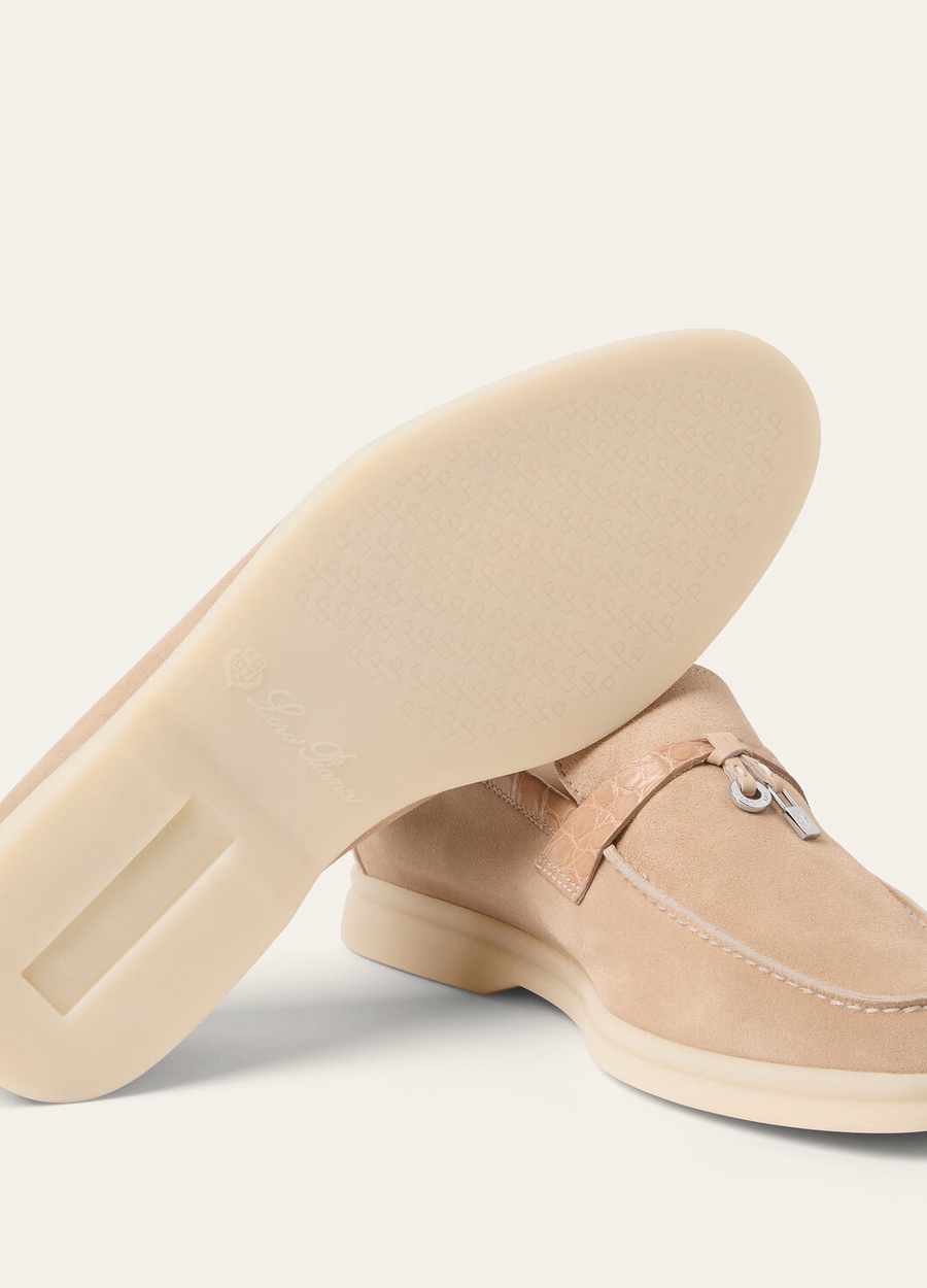 Summer Charms Walk Loafers Suede Himalaya Rose